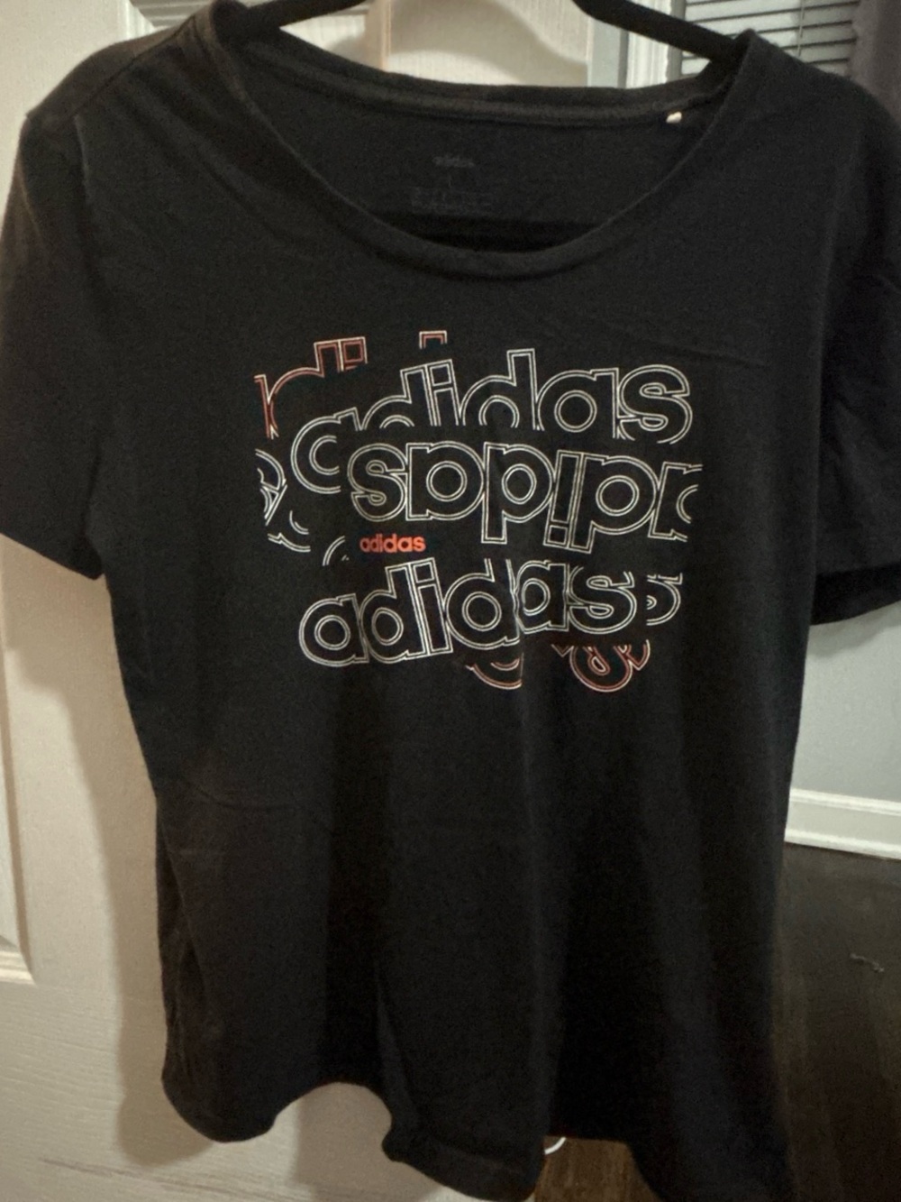 adidas Black Tee with Multicolor Box Graphics